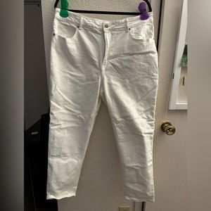 White Ankle Length Jeans